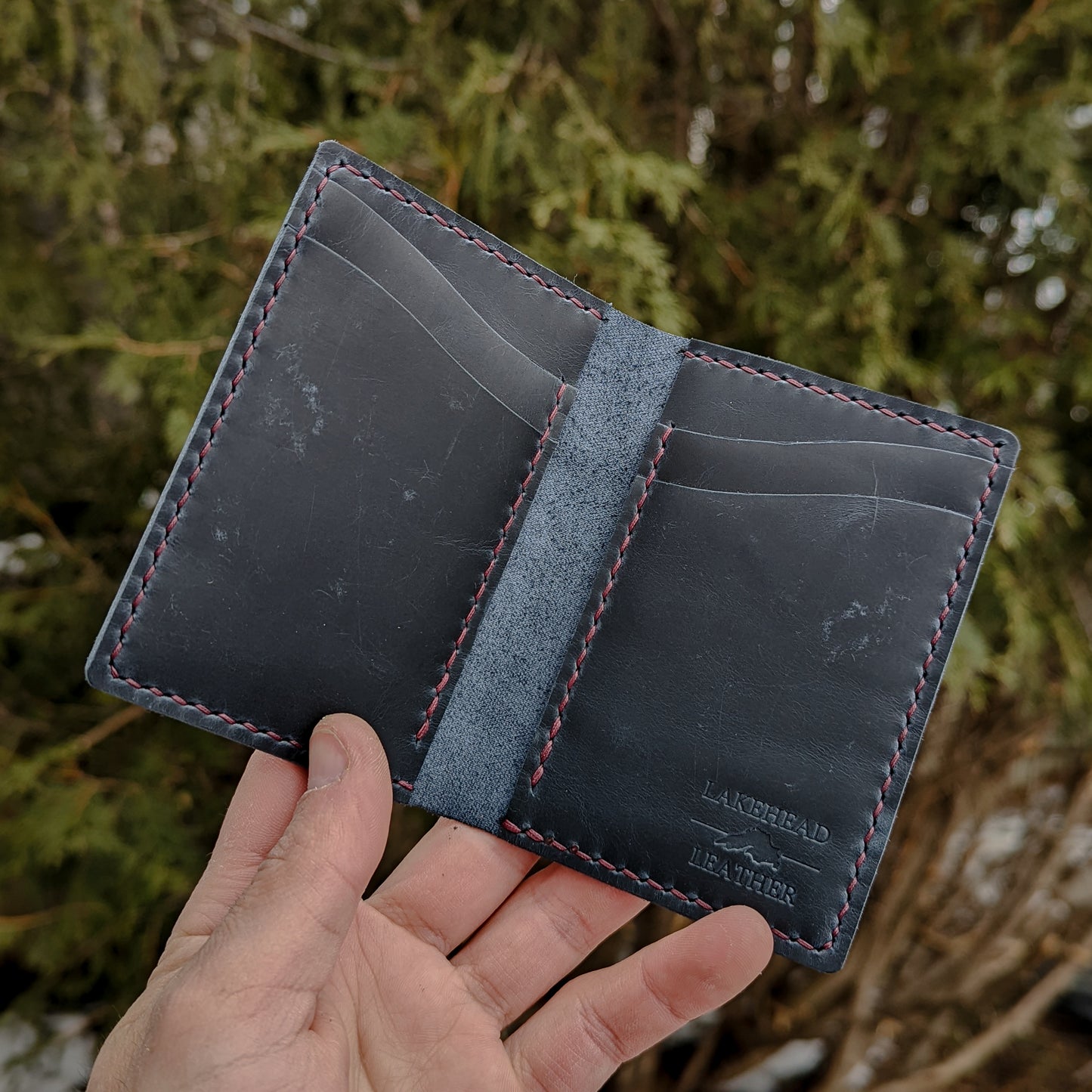 Vertical Wallet - Navy